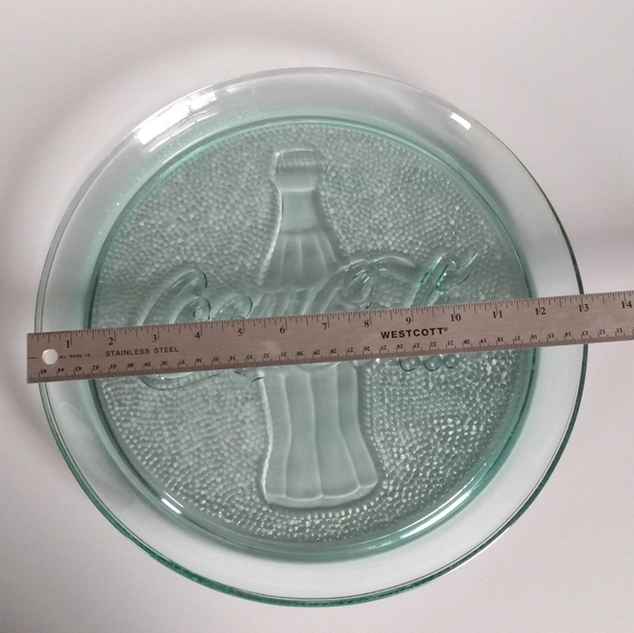 Round 13 Inch Green Glass Cola Tray - Picture 8 of 8